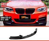 BMW 2. séria F22/F23 2014–2021 Predný lip spojler DPT V-1 (pre M Performance, čierna lesklá) fotografia 1