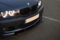 BMW 3 E46 1998–2006 Predný lip spojler DPT V-1 (pre M Sport, čierny lesk) fotografia 4
