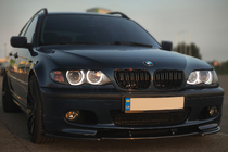 BMW 3 E46 1998–2006 Predný lip spojler DPT V-1 (pre M Sport, čierny lesk) fotografia 5