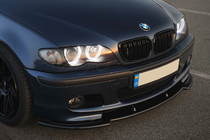 BMW 3 E46 1998–2006 Predný lip spojler DPT V-1 (pre M Sport, čierny lesk) fotografia 1