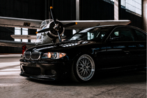 BMW 3 E46 1998–2006 Predný lip spojler DPT V-2 (pre M Sport, lesklá čierna) fotografia 1