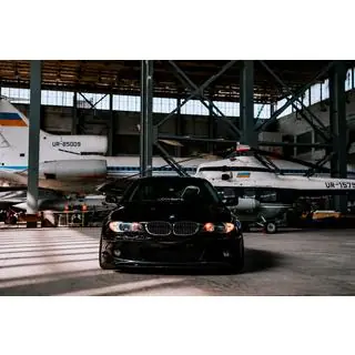 Predný lip spojler DPT V-2 (pre M Sport, lesklá čierna) BMW 3 E46 1998–2006 fotografia 4