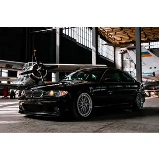 Predný lip spojler DPT V-2 (pre M Sport, lesklá čierna) BMW 3 E46 1998–2006 fotografia 3