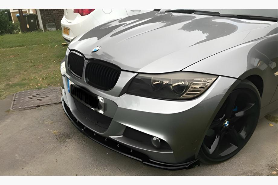 BMW 3 rad E90/E91 2005–2011 Predný lip spojler DPT V-1 (pre E90 M-Sport 2008-2011, čierny lesk) Image