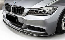 BMW 3 rad E90/E91 2005–2011 Predný lip spojler DPT V-2 (pre E90 M-Sport 2008-2011), čierny lesk fotografia 1