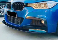 BMW rad 3 F30/F31 2012–2019 Predný lip spojler DPT (pre M Performance, čierny lesklý) fotografia 1