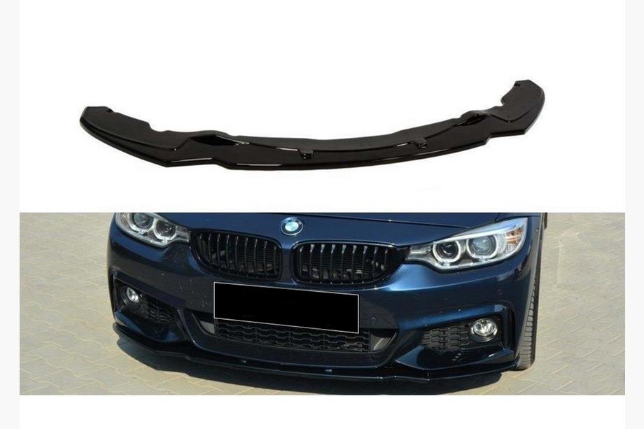BMW 4 séria F32/F33/F36 2012–2020 Predný lip spojler DPT V-2 (pre M-Sport, lesklá čierna) Fotografia 4