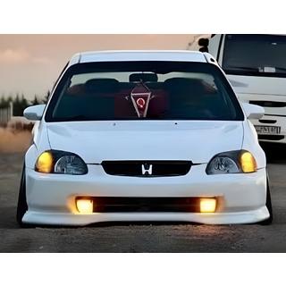 Predný lip spojler DPT V-1 (čierny lesklý) Honda Civic 1995–2001
