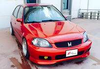 Honda Civic 1995–2001 Predný lip spojler DPT V-2 (lesklá čierna) fotografia 2
