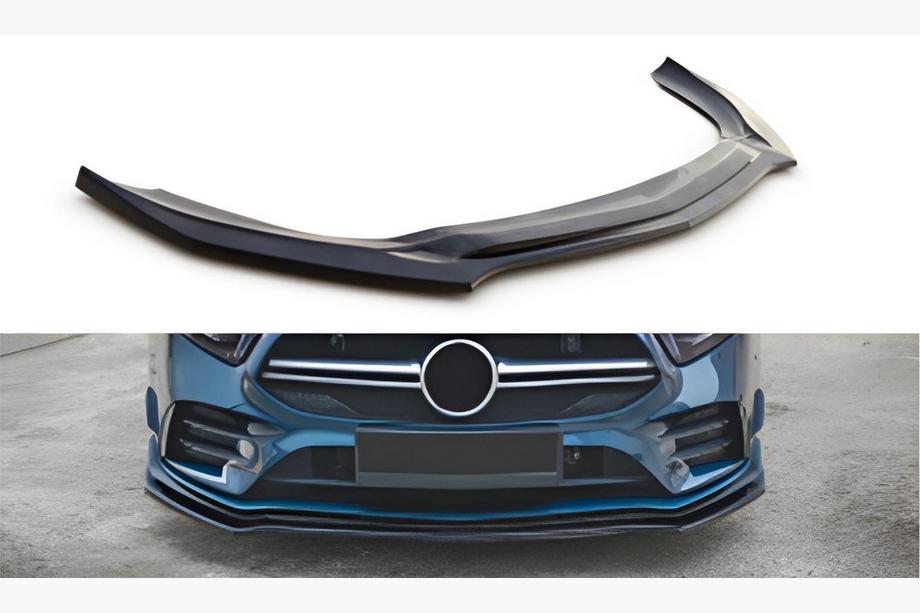 Mercedes A-class W177 2018– Predný lip spojler DPT V-2 (lesklá čierna) Image