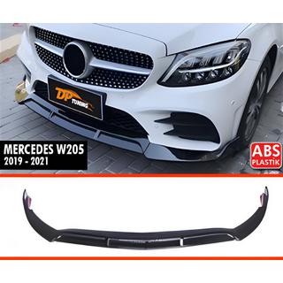 Predný lip spojler nárazníka DPT (2019-2021, len pre AMG-Line, čierny lesklý) Mercedes C-сlass W205 2014–2021 fotografia 2