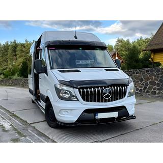 DPT predný lip spojler (lesklá čierna) Mercedes Sprinter W906 2006–2018 fotografia 3