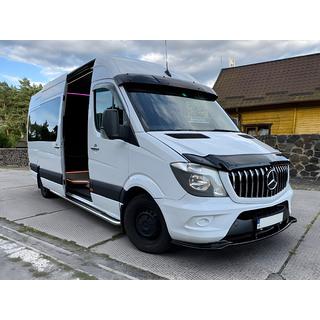 DPT predný lip spojler (lesklá čierna) Mercedes Sprinter W906 2006–2018 fotografia 4