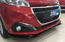 Peugeot 208 2012–2019 DPT predný lip spojler (lesklá čierna) fotografia 1