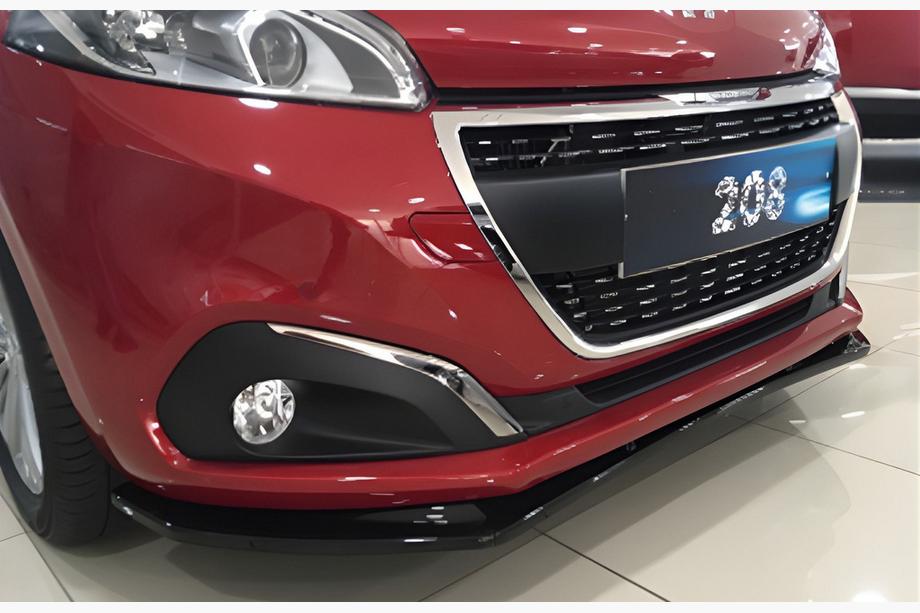 Peugeot 208 2012–2019 DPT predný lip spojler (lesklá čierna) Image