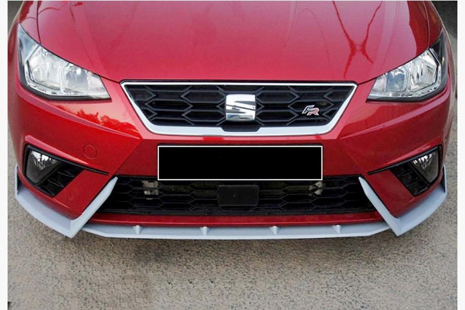 Seat Ibiza 2010–2017 Predný lip spojler DPT V-2 (lesklá čierna) Fotografia 4