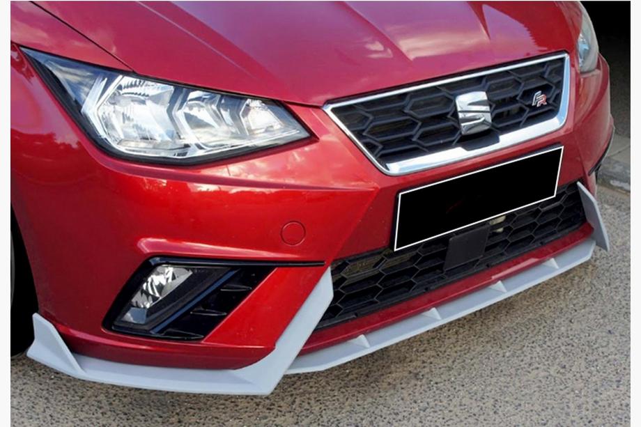 Seat Ibiza 2010–2017 Predný lip spojler DPT V-2 (lesklá čierna) Fotografia 1