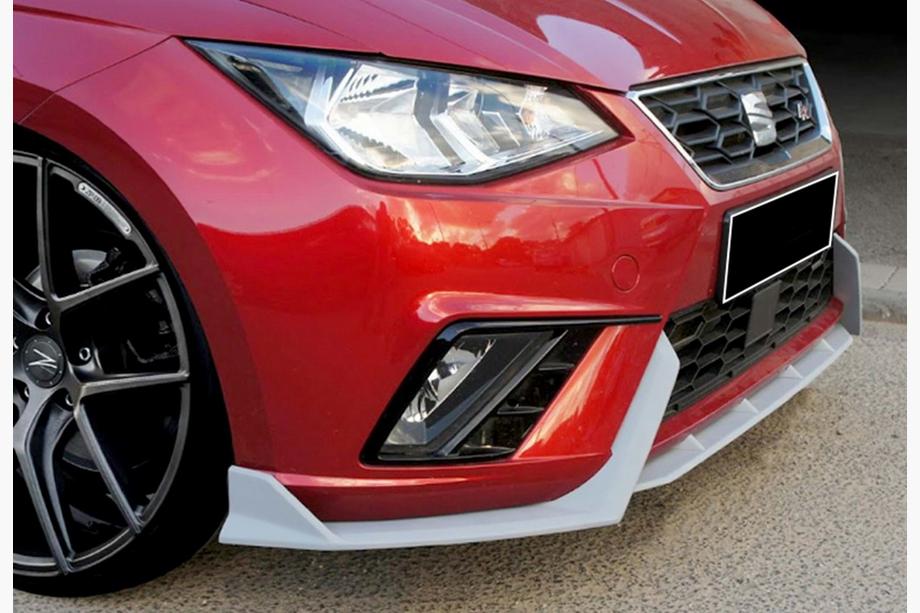 Seat Ibiza 2010–2017 Predný lip spojler DPT V-2 (lesklá čierna) Fotografia 11