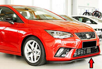 Seat Ibiza 2010–2017 Predný lip spoiler nárazníka DPT V-4 (čierny lesk) fotografia 1
