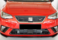 Seat Ibiza 2010–2017 Predný lip spoiler nárazníka DPT V-4 (čierny lesk) fotografia 2