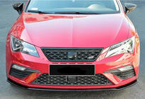 Seat Leon 2013–2020 Predný lip spojler DPT (Cupra, 2017-2020, čierny lesk) fotografia 2