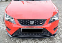Seat Leon 2013–2020 Predný lip spojler DPT (Cupra, 2013-2016, čierny lesklý) fotografia 3