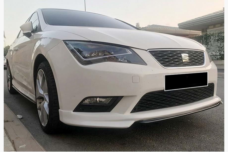 Seat Leon 2013–2020 DPT V-1 predný lip spojler (2013-2016, na lakovanie) Fotografia 1