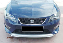 Seat Leon 2013–2020 Predný lip spojler nárazníka DPT V-2 (2013-2016, lesklá čierna) fotografia 3