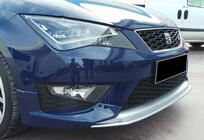 Seat Leon 2013–2020 Predný lip spojler nárazníka DPT V-2 (2013-2016, lesklá čierna) fotografia 4