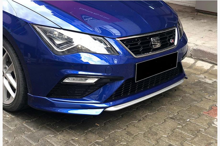 Seat Leon 2013–2020 Predný lip spojler DPT V-1 (2017-2020, čierny lesk) Image