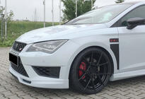 Seat Leon 2013–2020 Predný lip spojler DPT V-5 (2017-2020, čierny lesk) fotografia 2