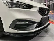 Seat Leon 2020– Predný lip spojler DPT V-2 (lesklá čierna) fotografia 1