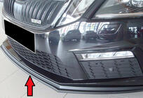 Skoda Octavia III A7 2013–2019 Predný lip spojler nárazníka DPT V-2 (2017-2019 RS, čierny lesklý) fotografia 1