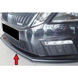 Predný lip spojler nárazníka DPT V-2 (2017-2019 RS, čierny lesklý) Skoda Octavia III A7 2013–2019 fotografia 1