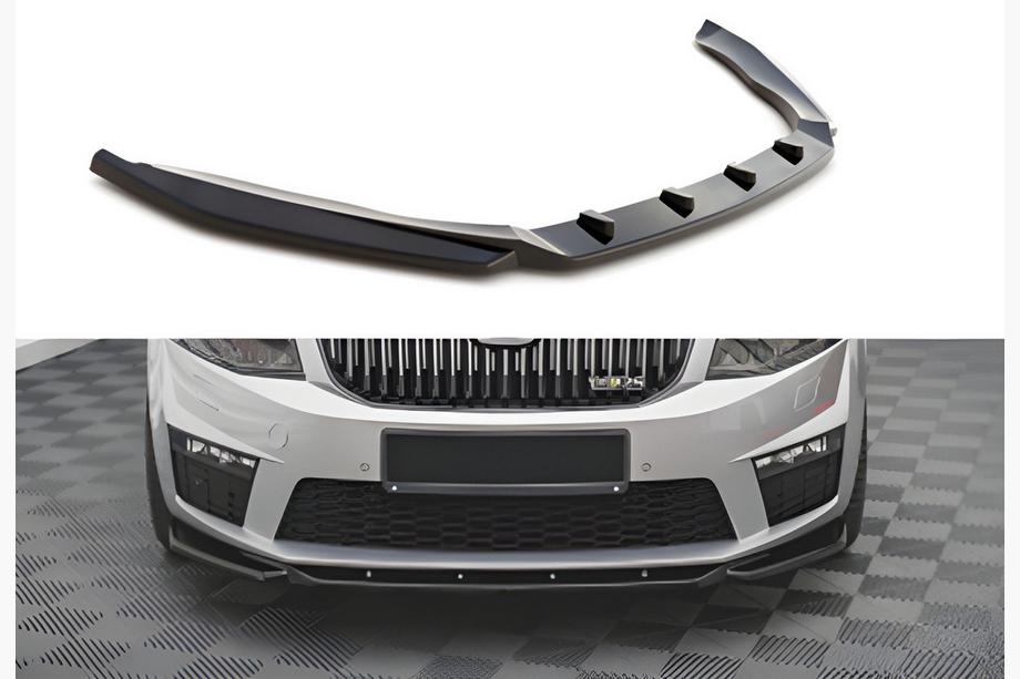Skoda Octavia III A7 2013–2019 Predný lip DPT V-2 (pre RS, 2013-2017, čierna vysoký lesk) Image