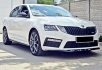 Skoda Octavia III A7 2013–2019 Predný lip spojler DPT V-3 (2013-2017 RS, čierny lesk) fotografia 2