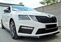 Skoda Octavia III A7 2013–2019 Predný lip spojler DPT V-3 (2013-2017 RS, čierny lesk) fotografia 5
