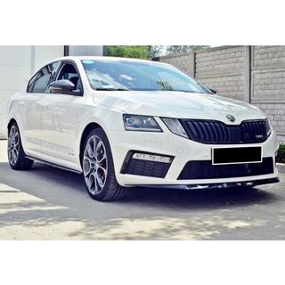 Predný lip spojler DPT V-3 (2013-2017 RS, čierny lesk) Skoda Octavia III A7 2013–2019 fotografia 2