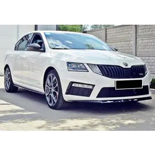 Predný lip spojler DPT V-3 (2013-2017 RS, čierny lesk) Skoda Octavia III A7 2013–2019 fotografia 2