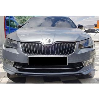 Predný lip spojler DPT V-1 (2015-2020, čierny lesk) Skoda Superb 2015–2024 fotografia 3