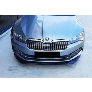 Predný lip spojler nárazníka DPT V-3 (2015-2020, čierny lesklý) Skoda Superb 2015–2024 fotografia 2