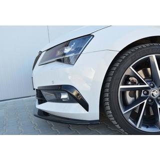 Predný lip spojler na nárazník DPT V-4 (2015-2020, lesklá čierna) Skoda Superb 2015–2024 fotografia 3