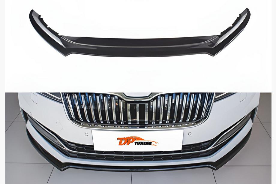 Skoda Superb 2015–2024 Predný lip spojler DPT V-4 (2021-, lesklá čierna) Image