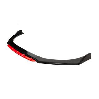 Univerzálny predný lip spojler na nárazník DPT Red V-2 (ABS, lesklá čierna) fotografia 3