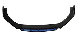 Univerzálny predný lip spojler DPT Blue V-2 (ABS, čierny lesk) fotografia 1