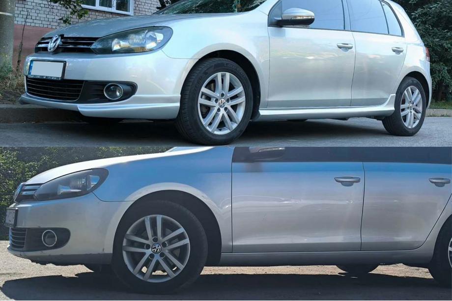 Volkswagen Golf 6 2008–2014 Predný lip spojler DPT V-2 (na lakovanie) Fotografia 13