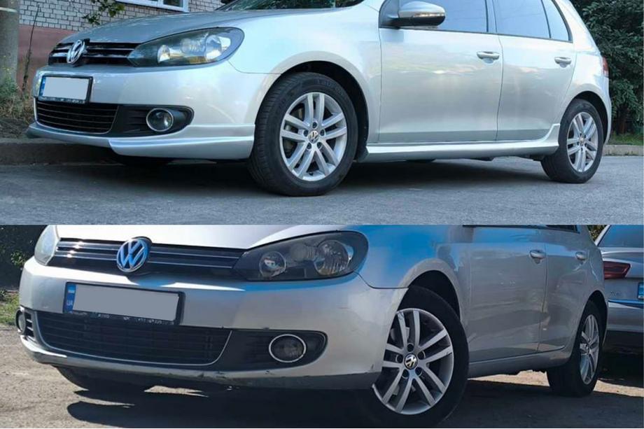 Volkswagen Golf 6 2008–2014 Predný lip spojler DPT V-2 (na lakovanie) Fotografia 14