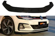 Volkswagen Golf 7/E-Golf 2012–2020 Predný lip spojler DPT V-1 (pre GTI, 2017-2019, čierny lesk) fotografia 1