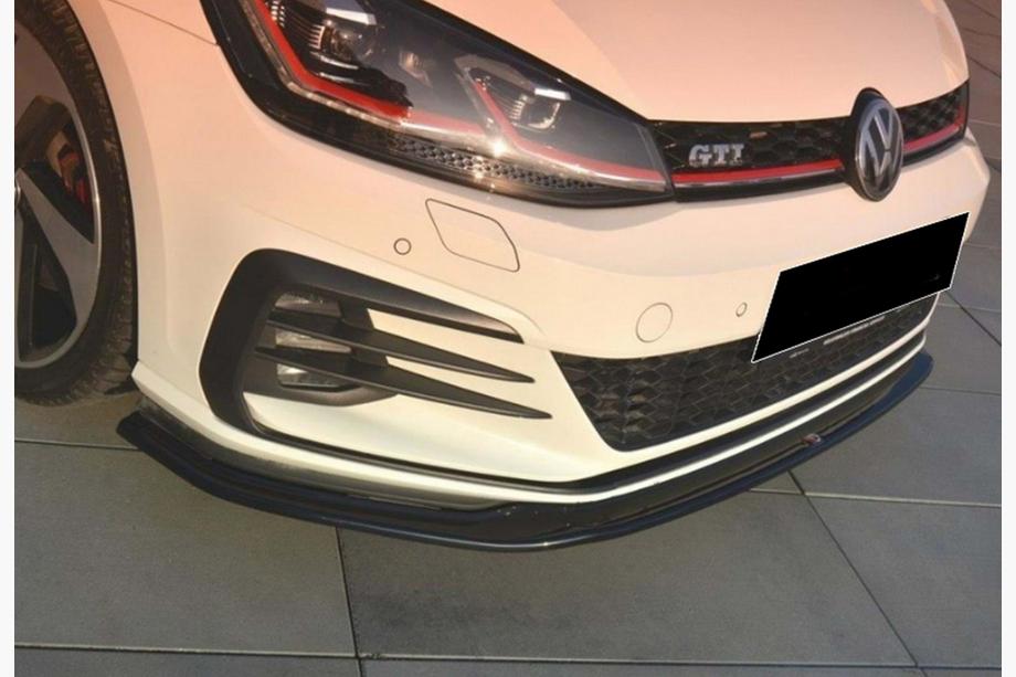Volkswagen Golf 7/E-Golf 2012–2020 Predný lip spojler DPT V-2 (pre GTI, 2017-2019, lesklá čierna) Fotografia 3
