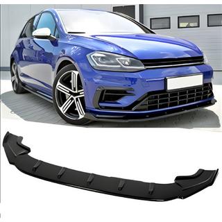 Predný lip spoiler DPT V-4 (pre R / R-Line HB, 2017-2019, čierny lesk) Volkswagen Golf 7/E-Golf 2012–2020 fotografia 1